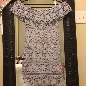 ASTR THE LABEL OFF THE SHOULDER DRESS